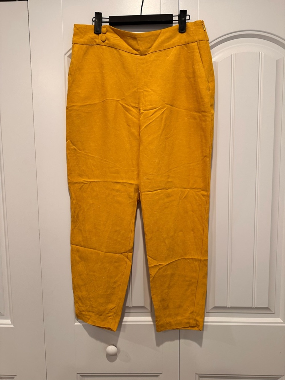 Sézane Mustard Yellow Cropped Pants